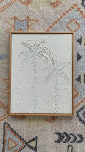 White palm (11”x14”)with frame