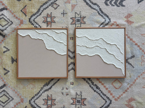 12”x12” Texture Nude beach Duo
