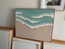 Load image into Gallery viewer, Textured blue beach 24”x30”