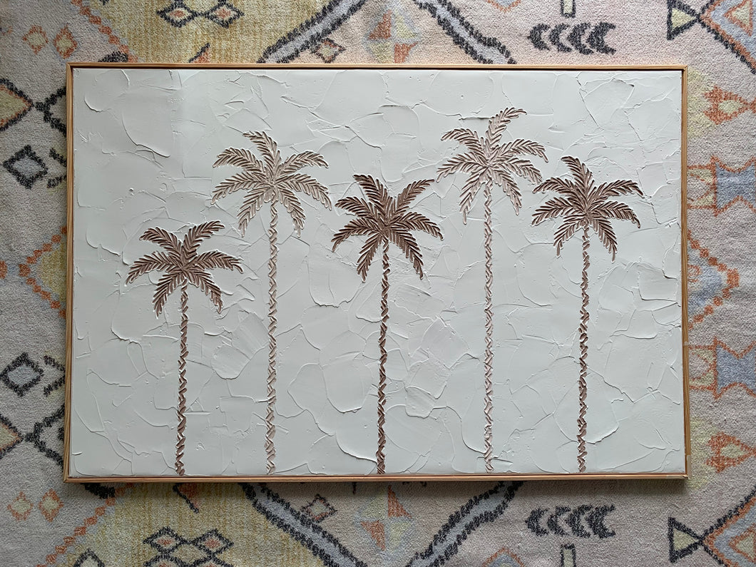 Textured north shore palms 24”x36”