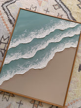 Load image into Gallery viewer, 16”x20” Textured beach-blue