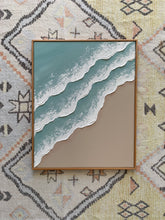 Load image into Gallery viewer, 16”x20” Textured beach-blue