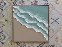 Load image into Gallery viewer, 20”x20”/ Textured beach-blue
