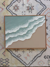 Load image into Gallery viewer, 16”x20” Textured beach-blue