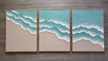 Load image into Gallery viewer, Textured beach-blue three set