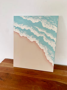 Textured beach canvas 16”x20”