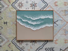 Load image into Gallery viewer, 16”x20” Textured beach-blue