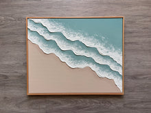 Load image into Gallery viewer, 16”x20” Textured beach-blue
