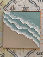 Load image into Gallery viewer, 20”x20”/ Textured beach-blue