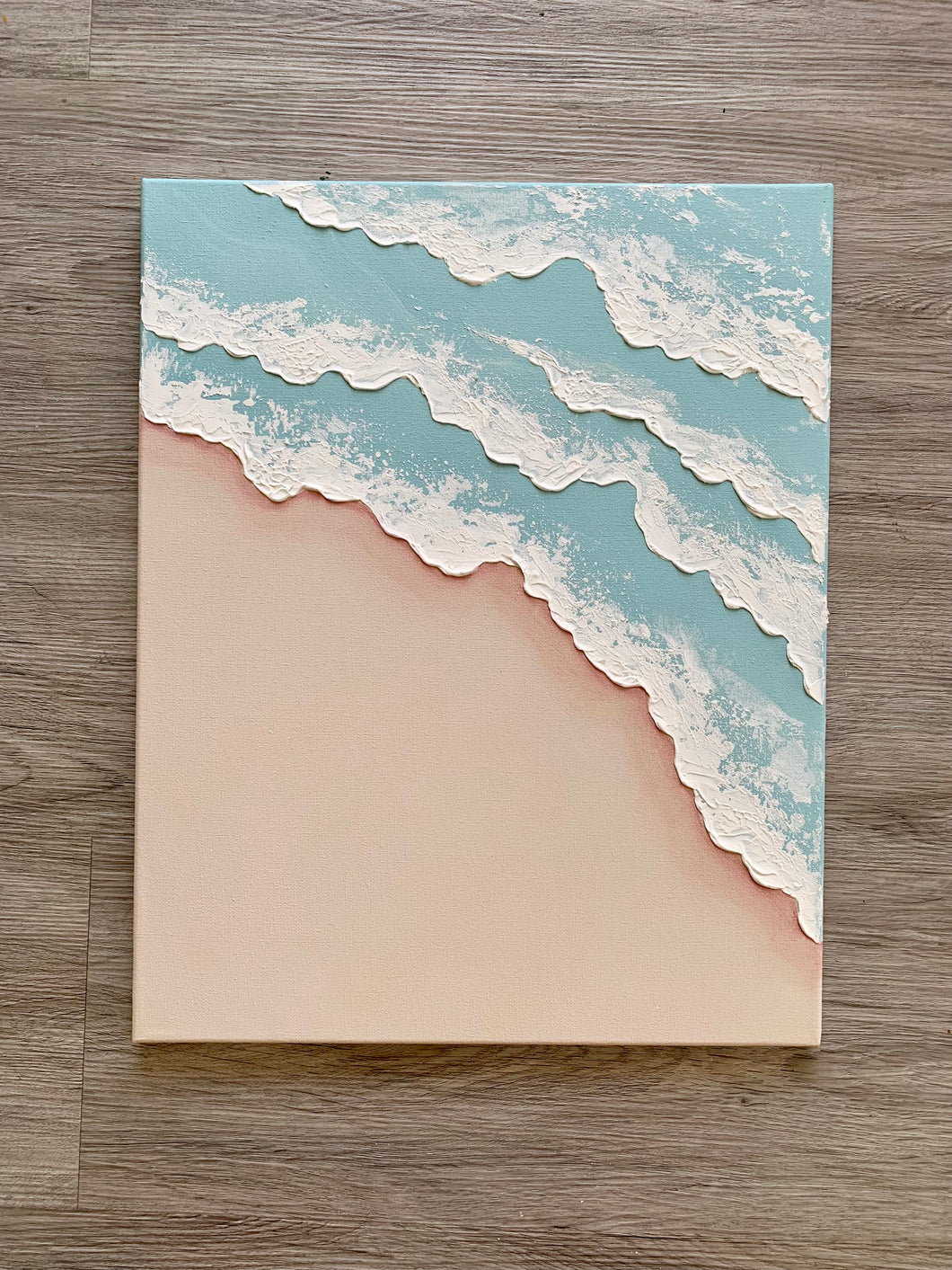 Textured beach canvas 16”x20”