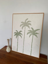 Load image into Gallery viewer, Waimanalo Palm trees -sage 18”x24”