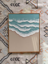 Load image into Gallery viewer, 16”x20” Textured  beach-blue