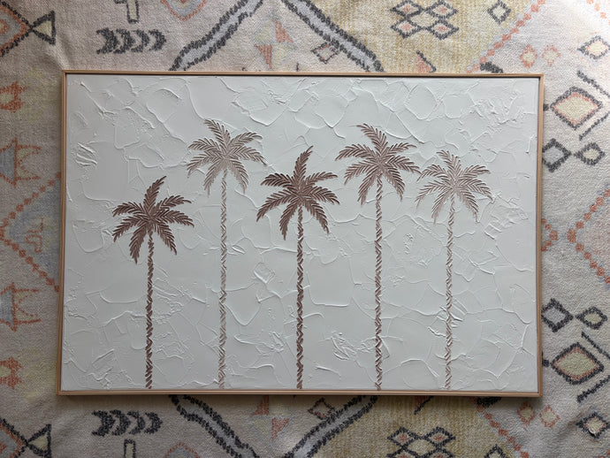 24”x36” Texture blue beach , 24”x36” North shore palm tree