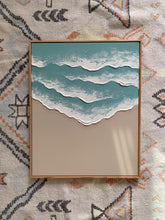Load image into Gallery viewer, 16”x20” Textured  beach-blue