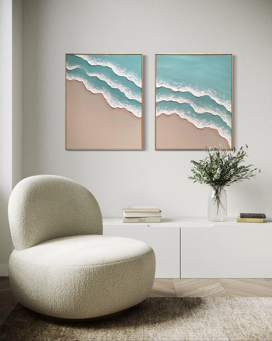 Textured beach-blue Duo