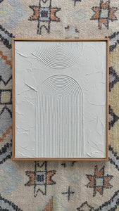 White arch textured canvas 12”x16”with frame