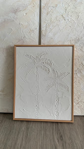 White palm (12”x16”) with frame