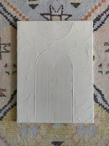 White arch textured canvas 12”x16”