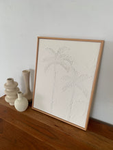 Load image into Gallery viewer, White palm (12”x16”) with frame