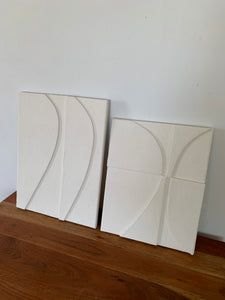 3D texture white canvas (11”x14”)