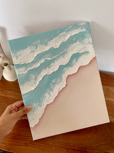 Textured beach canvas (11”x14” )