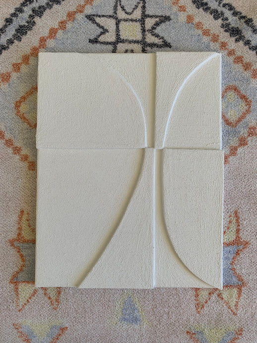 3D texture white canvas (11”x14”)