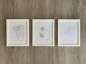 Hawaii art set Line art