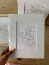 Load image into Gallery viewer, Line hibiscus 8”x10”