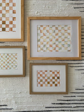 Load image into Gallery viewer, Checkered  (stone) with 11”x14”mat