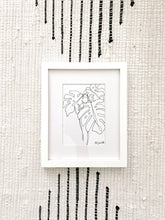 Load image into Gallery viewer, Line Monstera 8”x10”