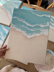 Textured beach canvas (11”x14” )