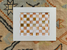 Load image into Gallery viewer, Checkered  (peach) with mat 11”x14”