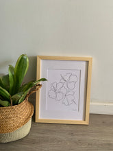 Load image into Gallery viewer, Line hibiscus with frame (11”x14”)