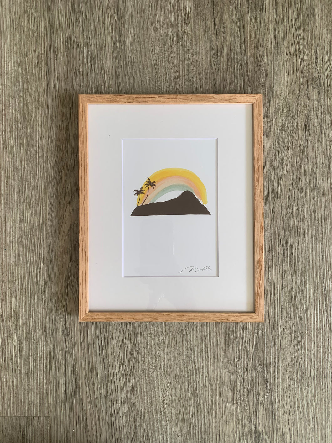 Diamond head 8”x10” with natural frame