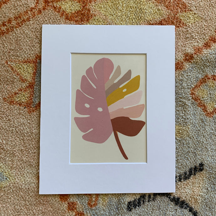 Mauve Monstera  8”x10”
