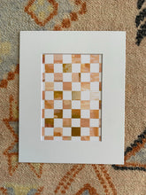 Load image into Gallery viewer, Checkered  (peach)with 8”x10 mat