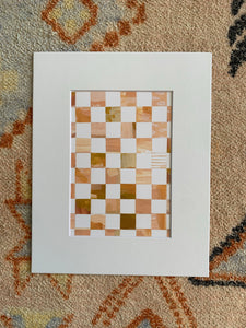 Checkered  (peach)with 8”x10 mat