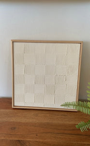 Textured Checker original canvas 10”x10”