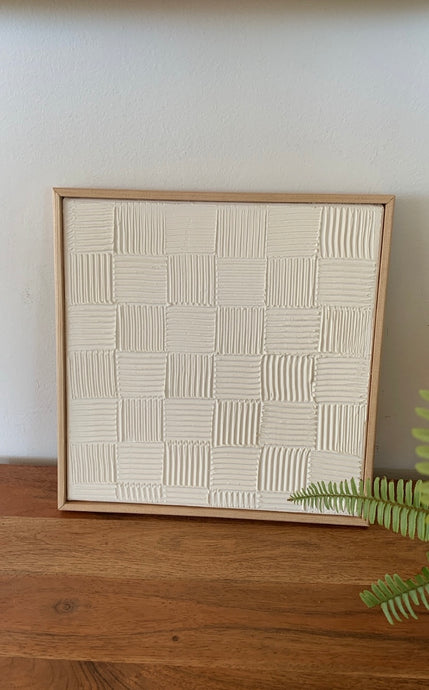 Textured Checker original canvas 10”x10”