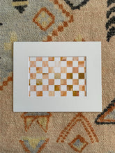 Load image into Gallery viewer, Checkered  (peach)with 8”x10 mat
