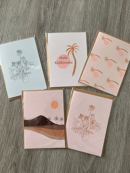 Hawaii Holiday Card Set